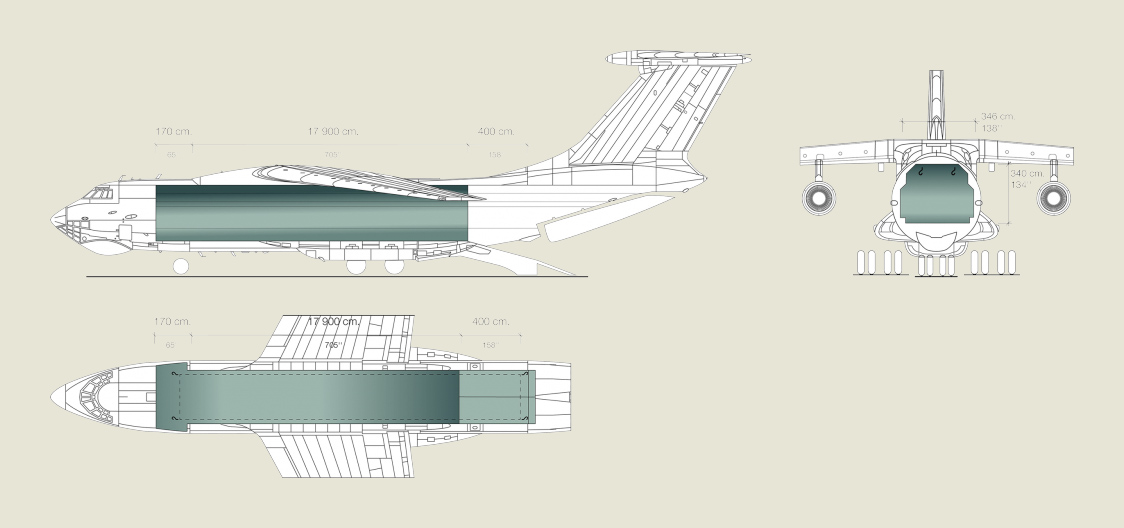 IL-76 cargo cabin dimensions